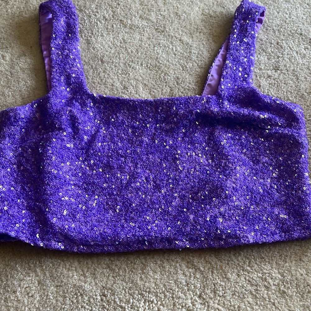 Show Me Your MuMu Purple Sequin Skirt Set - Picture 6 of 8